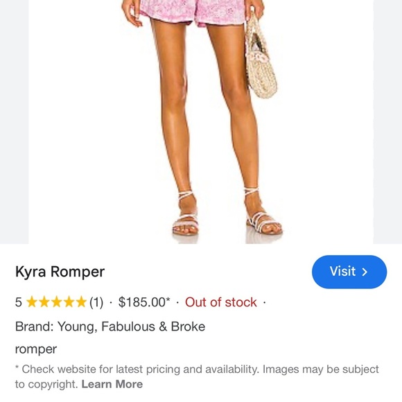 NWOT Young Fabulous & Broke Purple & Pink Ombré Romper Size M - Picture 3 of 16